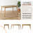Norvia Mid-Century Modern Solid Wood, Rectangular Dining Table, Top 60 inches Length, Seats 4 to 6, Honey Oak -1826836885