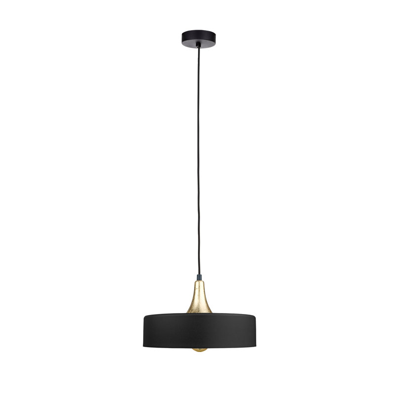 Aristomache 1 - Light Drum Pendant, Black/Gold