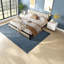 Lit plateforme très grand avec rangement, style élégant en métal et beige