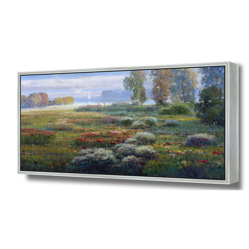 Whispers Across The Bay Print, Silver, 29" H x 56" W