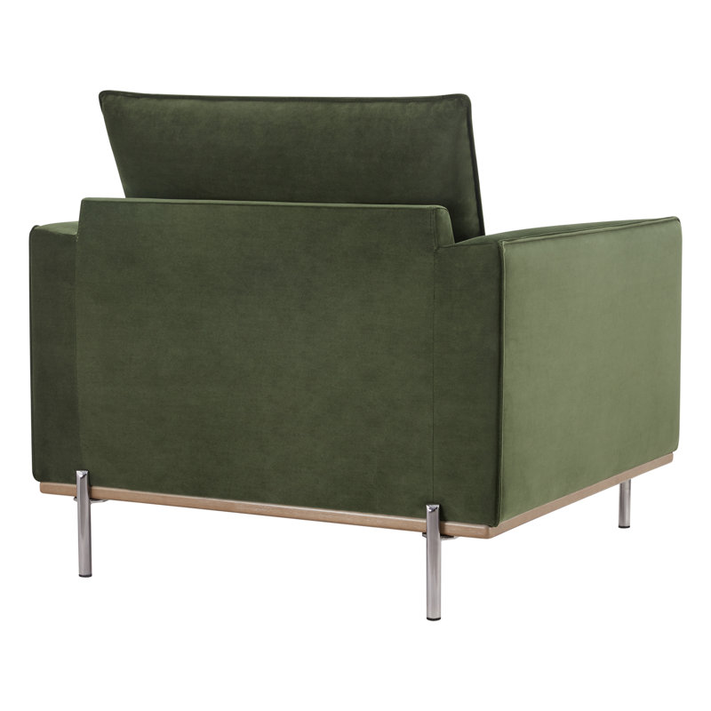  Chaise d'appoint rembourrée carrée avec pieds en métal Jay