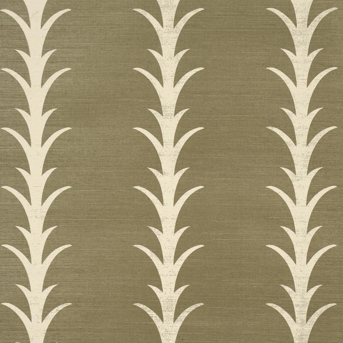 Schumacher X Celerie Kemble Acanthus Stripe Sisal Wallpaper | Wayfair