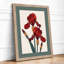 Ruffled Crimson Iris Botanical - Framed Print-221445540-221445543