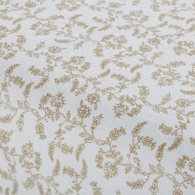 Ensemble de draps en flanelle 100% coton 4 pièces Modern Soft - doux et durable pour toutes les saisons, Floral Vevian