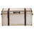 Baxton Studio Nevio Vintage Weathered White Canvas Storage Trunk