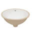 Lavabo de salle de bain ovale encastré en céramique blanche 18 "x 15" avec trop-plein