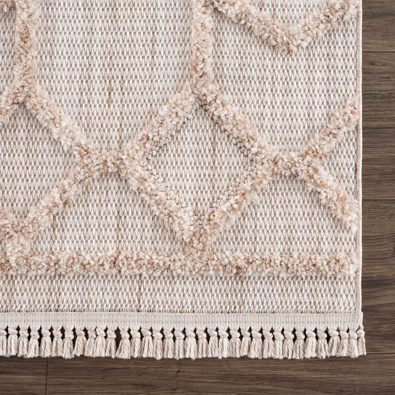 Tapis beige Malili, Rectangle 7 pi 10 po x 10 pi