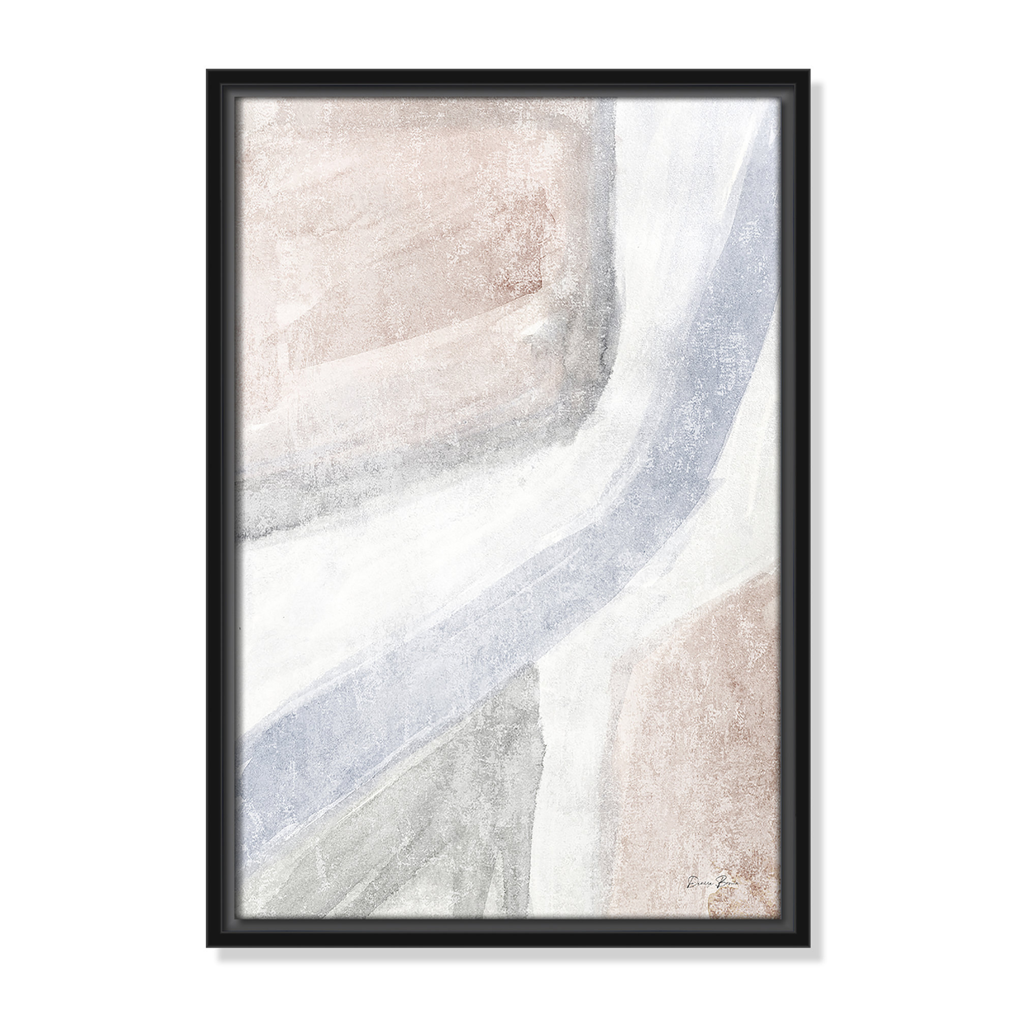 Soften 1 - Floater Frame Print on Canvas, Black, 19.5" H x 13.5" W x 2" D