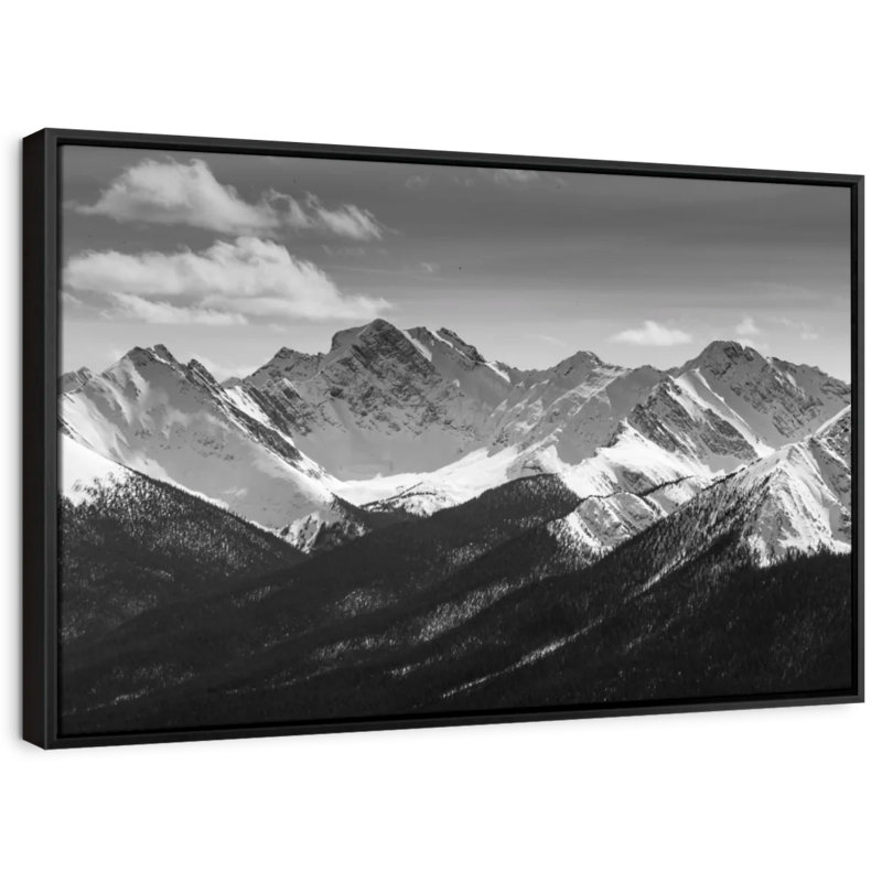 " Monochrome Rocky Mountains ", 40" H x 27" W