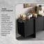 Armoire de rangement et de salon en bois massif Mid-Century moderne minimaliste noir-366810934