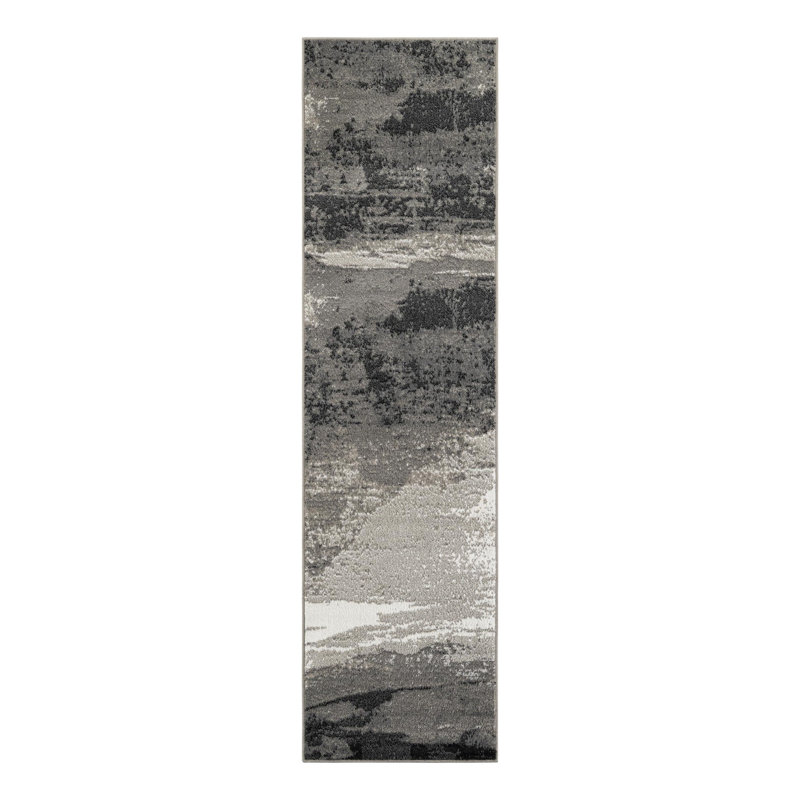 Ivy Bronx Glomma Nathanyl Rug Black, Runner 2'7" x 10'
