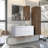 Hood-1 48.00 In. W X 19.70 In. D X 21.60 In. H Wall Mounting Bath Vanity In White Wood With White Top