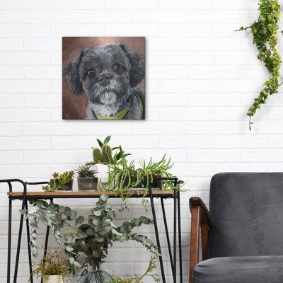 Art mural en métal Winston Porter «Dogs Shih Tzu» par Lindsay Kivi