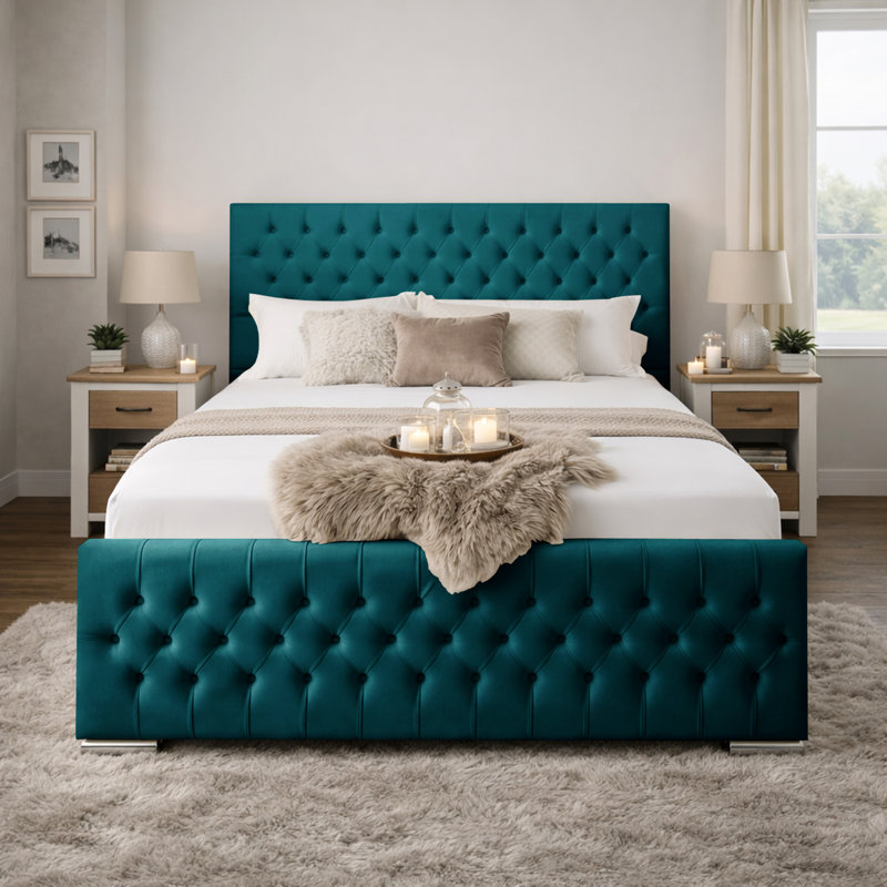 Kensington Upholstered Bed Frame, Kingsize (5'), Mallard