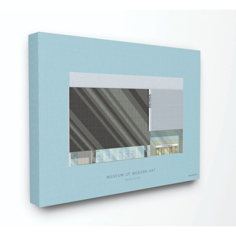 «MoMA Famous Museum Building Design», impression sur toile, H 16 po x l 20 po, Toile tendue