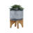 Ceramic 5" Aztec Planter On Wooden Stand-2046007491-2046007490