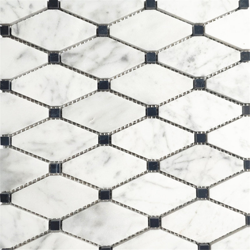 Carreau de mosaïque pour mur et plancher en marbre 12 po x 12 po