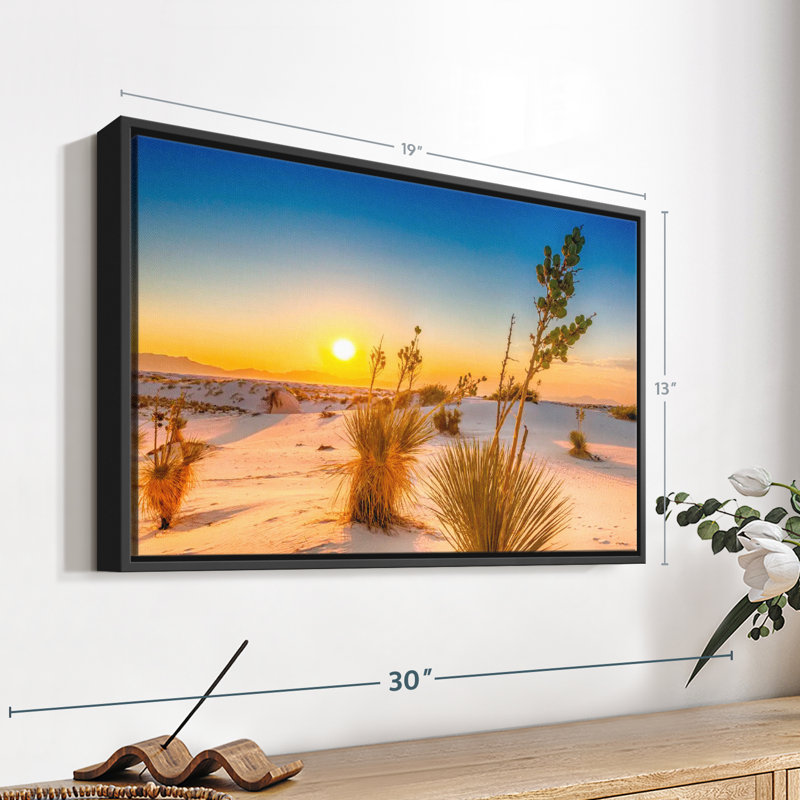 Impression sur toile White Sands Sunset, H 13 po x l 19 po