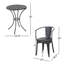 ENSEMBLE MÉTAL 3 PCS COLMAR