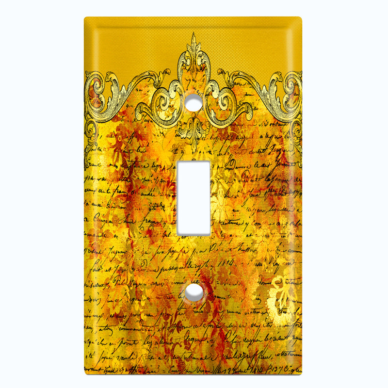 Patterned 1 - Gang Toggle Light Switch Standard Wall Plate