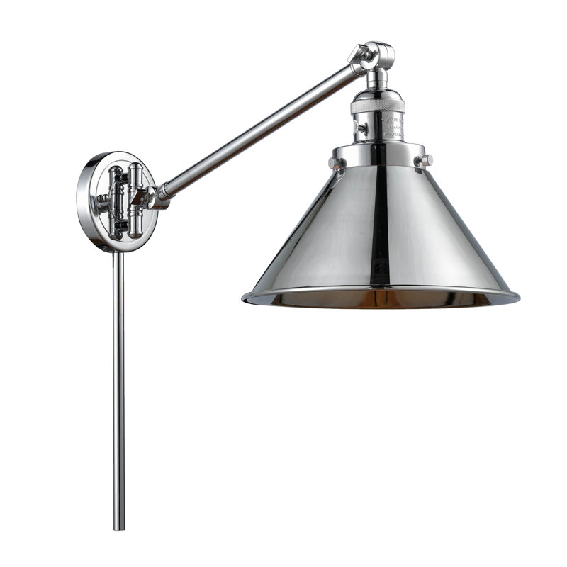 Bras pivotant à 1 lumière Paylor, Incandescent, Chrome poli, Chrome poli
