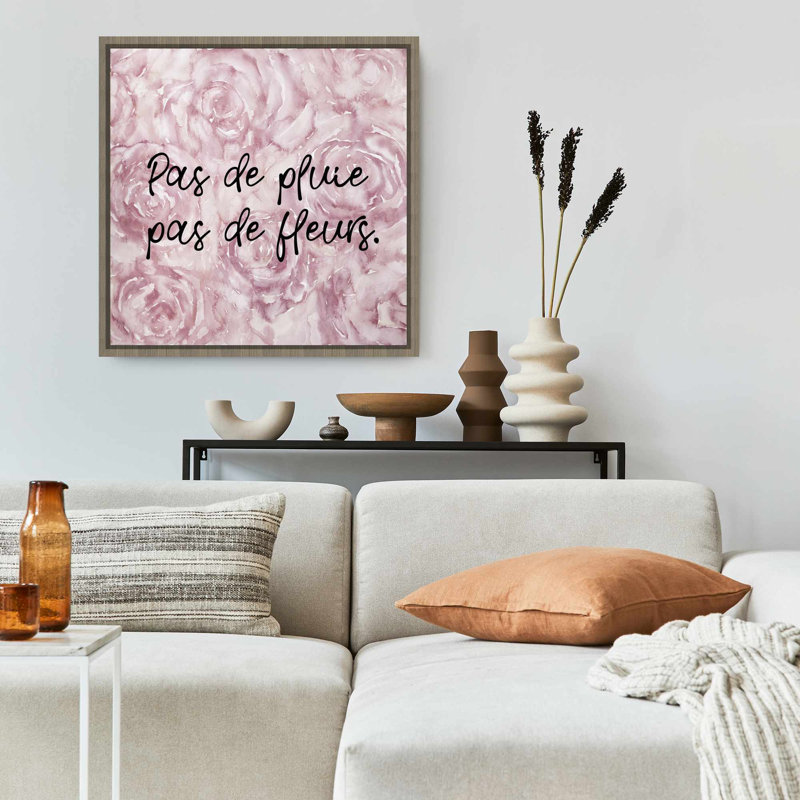 Pas de pluie pas de fleurs | Décoration florale sur toile pour chambre à coucher