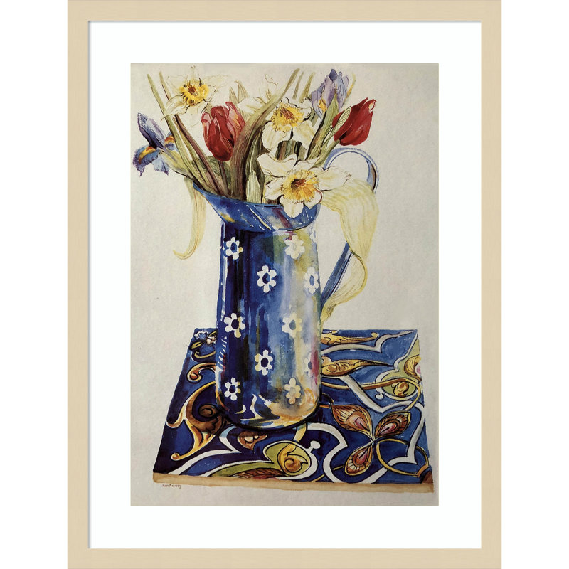" Tulips " by Thewsey Joan, Brown Framed, 25" H x 19" W