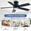 Ventilateur de plafond encastré avec lumières DEL et télécommande-869371890-869371893