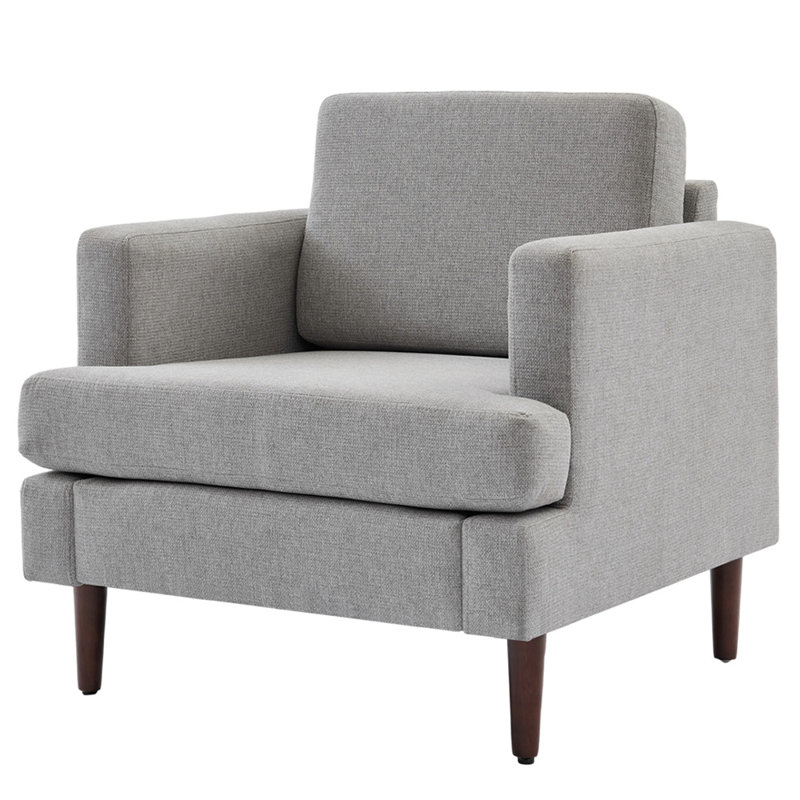 Mid-Century Single Accent Chairs Armchair, Grey