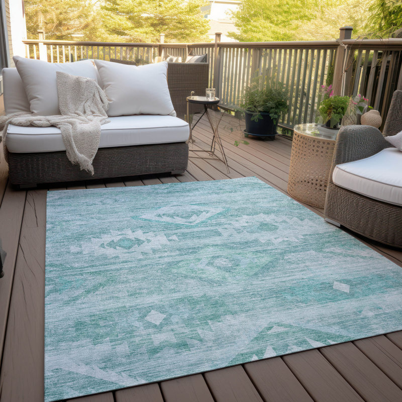 Tapis intérieur / extérieur Thunell avec envers antidérapant, Rectangle 8 pi x 10 pi