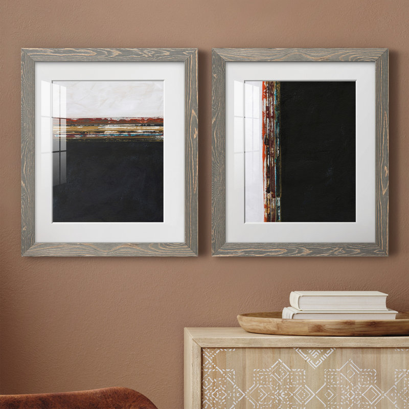 A Sense of Space I - Ensemble de 2 cadres photo, H 20 po x l 34 po x P 1,5 po, Blanc