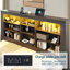 Bookcase Bed with LED Light and Underbed Drawers, Storage Headboard Platform Bed for Teens-102300040