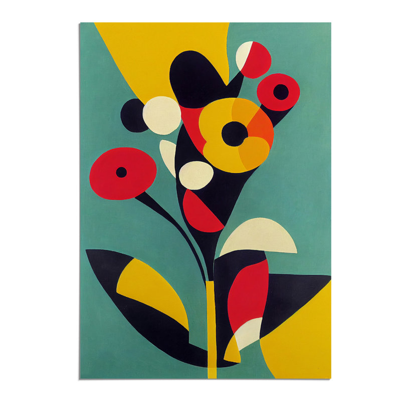 The Abstract Flowers No.2 - Wall Art, Paper, 29.7cm H x 21cm W, No Matte