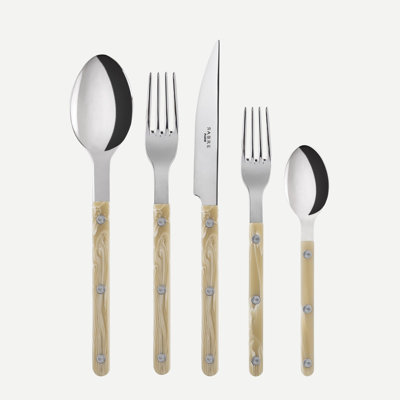 Bistrot Horn 5 - Piece Stainless Steel Flatware Set - Service for 1