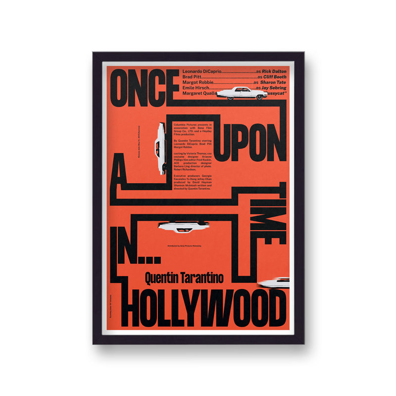 Once Upon A Time In Hollywood Reimagined Movie Poster - Single Picture Frame Print