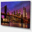 «Brooklyn Bridge and Manhattan at Sunset», reproduction de photo sur toile tendue-19242171