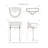 Whitehaus 22" console sink with semi-circular bowl, solid brass leg supports and front towel bar-116863425-116863422