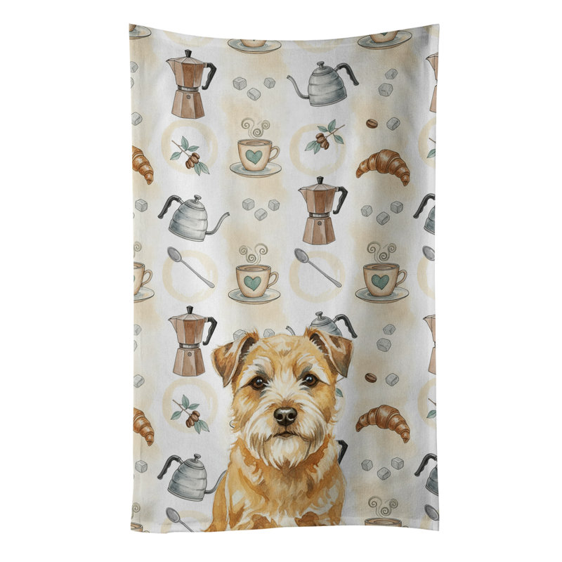Serviette de cuisine Coffee Bar, Wheaten Border Terrier