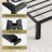 Lutherville 14'' Black Metal Platform Bed Frame With Steel Slat Support, No Box Spring Needed-989144608-953011261