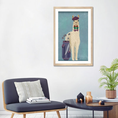 «Llama Golfing» par Fab Funky - impression d'art graphique