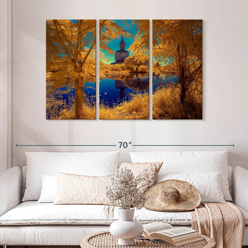 Adella Buddha Statue Reflection, 32" H x 50" W