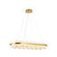 Lustre rectangulaire en albâtre de 95 cm (37,4 po) avec hauteur réglable