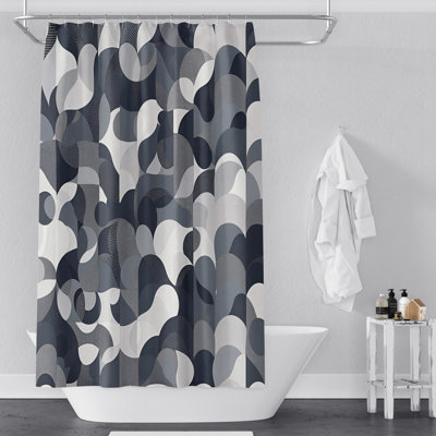 Rideau de douche avec tapis de bain SH01226