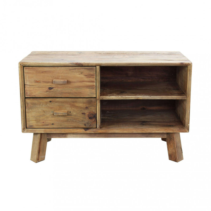 Bodak 90 cm W Solid Wood Bedside Table
