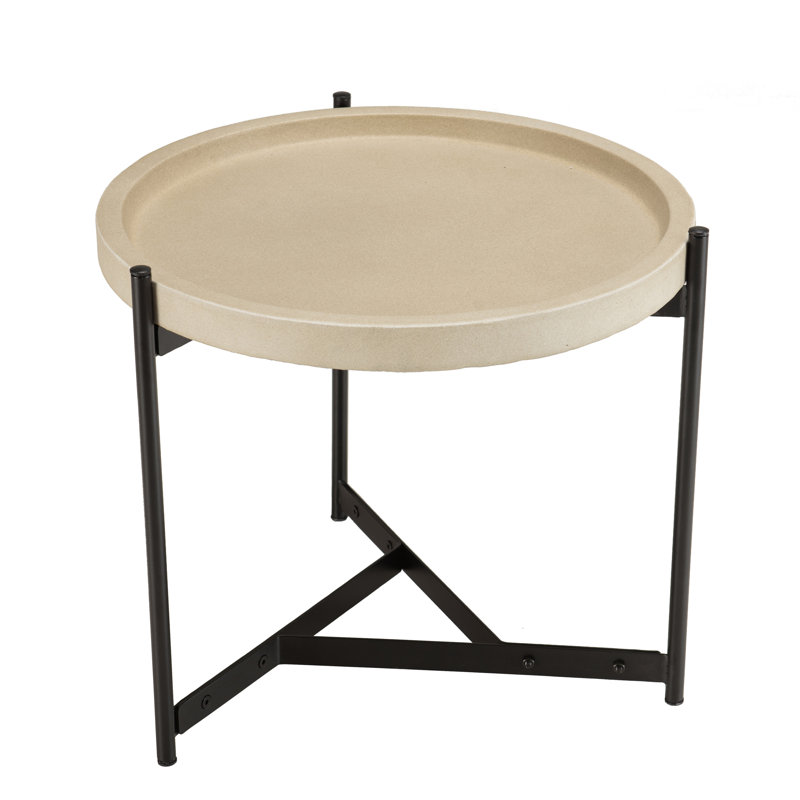 Akil Round Outdoor Side Table , 52cm cm W 50cm cm D