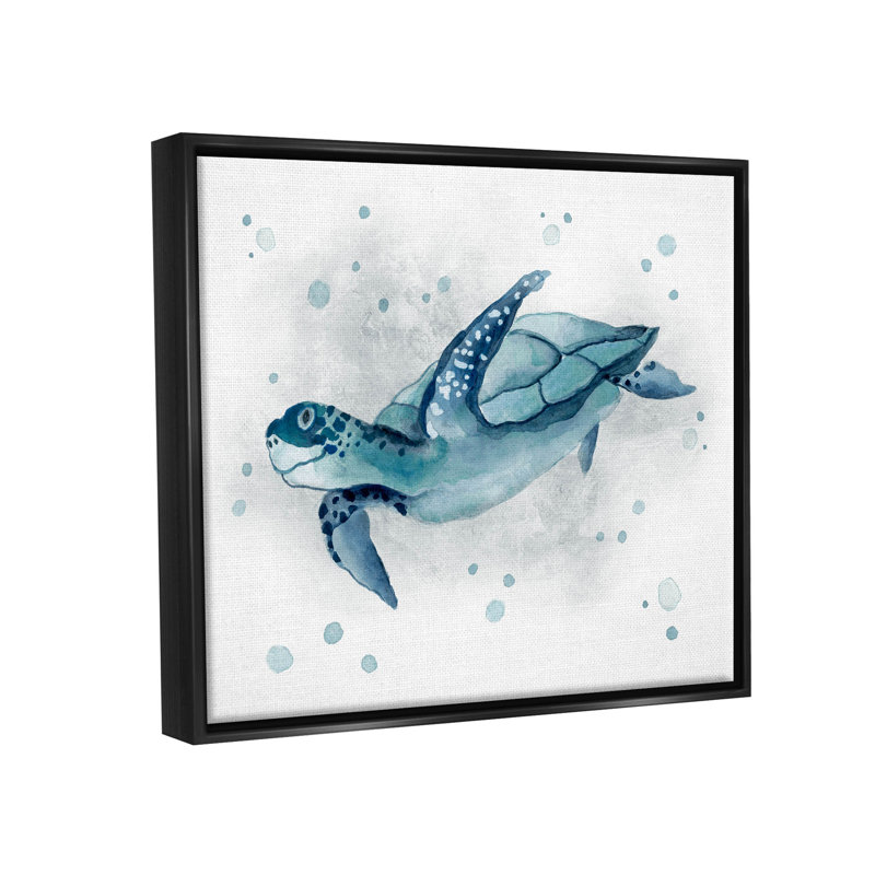 «Sea Life», art giclée par Janet Tava, H 17 po x l 21 po x P 1,7 po, Cadre flottant noir de jais