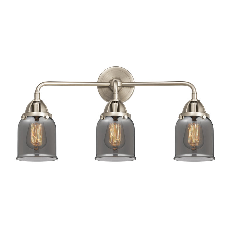 Shauna 3 - Light Vanity Light, LED, Plated Smoke, Brushed Satin Nickel