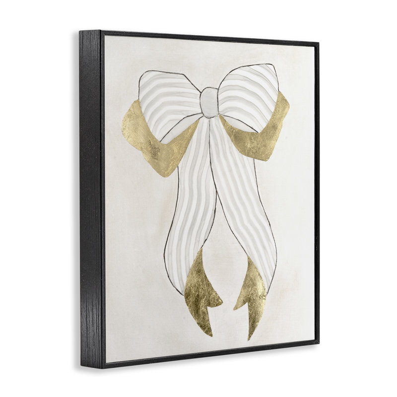 Giclée encadrée à ruban neutre, design par Vanna Lam, H 14 po x l 11 po, Giclée encadrée noir minuit