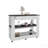 Kitchen Island with Two Small Drawers And Two open compartments below, Compact Storage Solution for Kitchen Organization