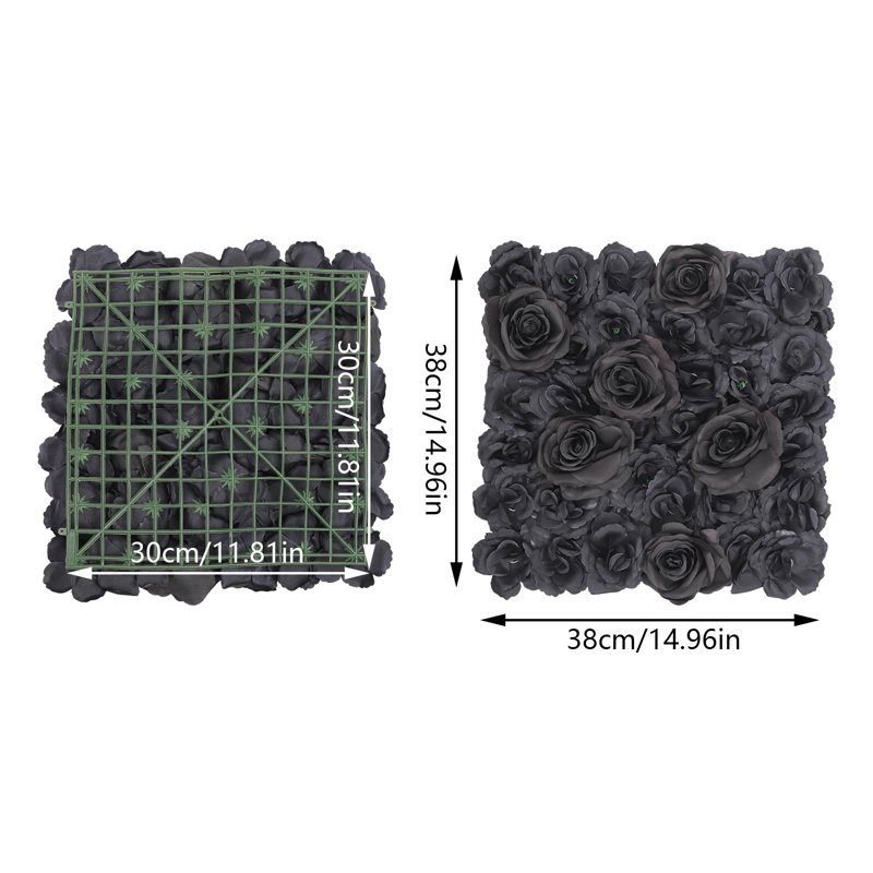 12PCS Artificial Rose Wall Background